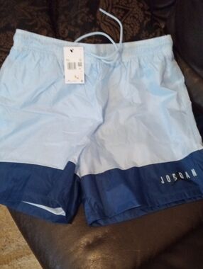 Jordan Nwt Navy N Baby Blue Drawstring Shorts Fire Just Have To Much Xxl🔥🔥🔥🔥